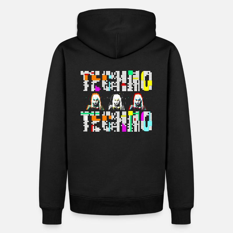 Techno Techno - Sweat à capuche Premium bio Homme - noir