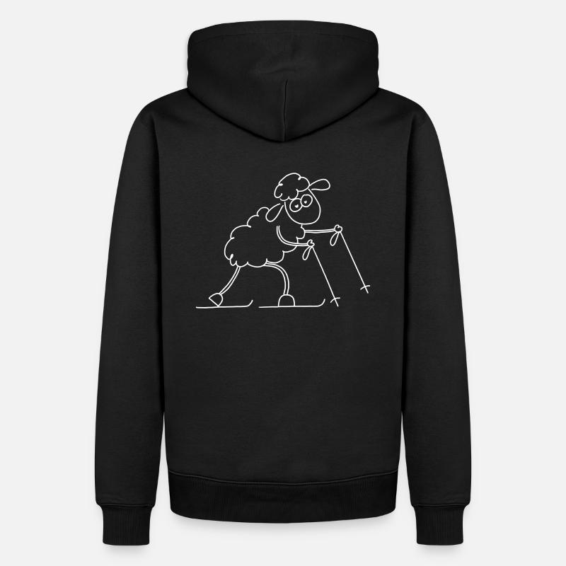Ski de randonnée mouton - Sweat à capuche Premium bio Homme - noir