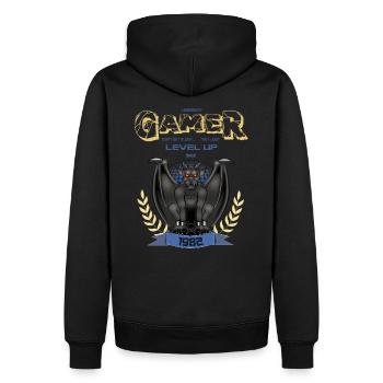 Gamers Don't Get Older - 1982 - Men’s Premium Organic Hoodie - black - Back - Nico (187cm)