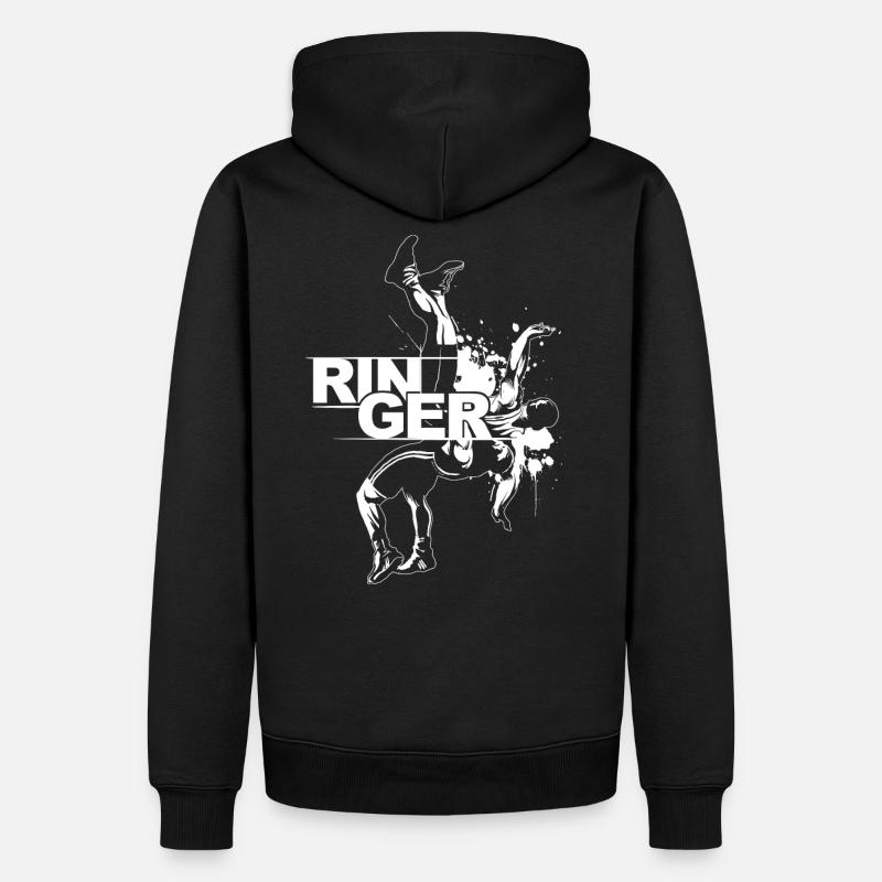Ringer - Männer Premium Bio Hoodie - Schwarz