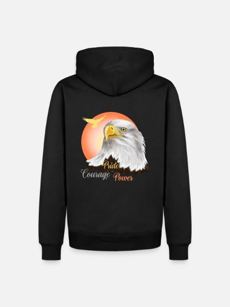 Eagle - Men’s Premium Organic Hoodie - black