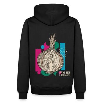 Dame des larmes et de l’arôme - Sweat à capuche Premium bio Homme - noir - Dos - Nico (187cm)