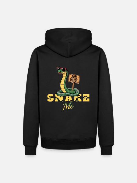 Snake hunter, catch me! - Men’s Premium Organic Hoodie - black