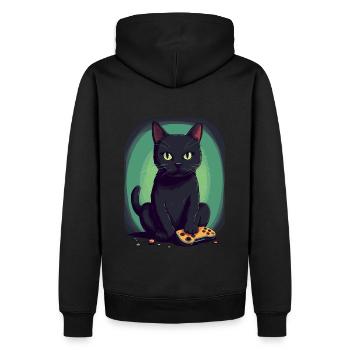Gamer Black Cat Gaming Bombay Cats Gambler - Sweat à capuche Premium bio Homme - noir - Dos - Nico (187cm)