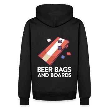 Jeu de Cornhole Tenue de trou de maïs avec Cornhole - Sweat à capuche Premium bio Homme - noir - Dos - Nico (187cm)