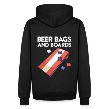 Jeu de Cornhole Tenue de trou de maïs avec Cornhole - Sweat à capuche Premium bio Homme - noir - Dos - Nico (187cm)