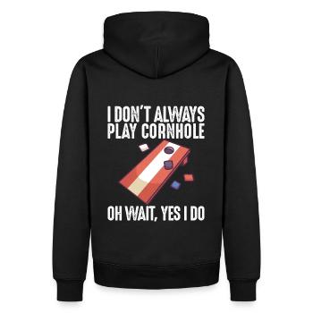 Jeu de Cornhole Tenue de trou de maïs avec Cornhole - Sweat à capuche Premium bio Homme - noir - Dos - Nico (187cm)