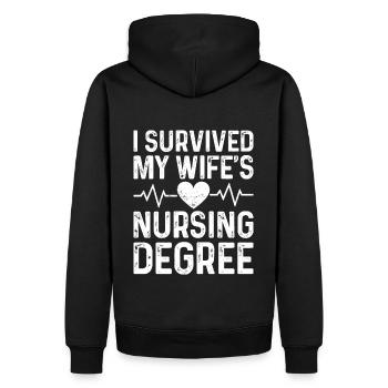 Ich Habe Den Abschluss Der Krankenpflegeschule - Männer Premium Bio Hoodie - Schwarz - Hinten - Nico (187cm)