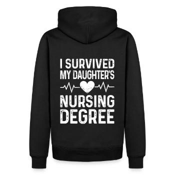 Ich Habe Den Abschluss Der Krankenpflegeschule - Männer Premium Bio Hoodie - Schwarz - Hinten - Nico (187cm)