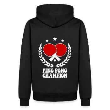 Ping Pong Champion Design Tennis de table et - Sweat à capuche Premium bio Homme - noir - Dos - Nico (187cm)