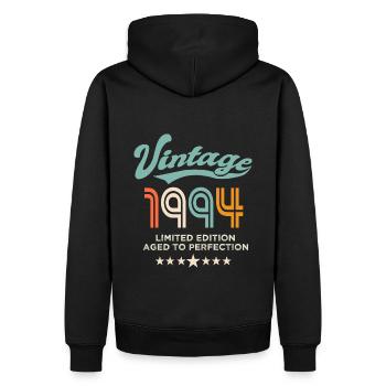 Jahrgang 1994 Geburtstag 1994 30 Jahre alt - Männer Premium Bio Hoodie - Schwarz - Hinten - Nico (187cm)