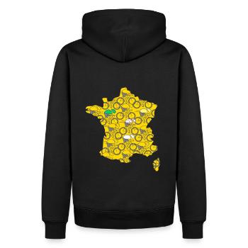 Fahrrad Fahrradfahrräder Fahrräder Frankreich Radfahrer Sport Tour - Männer Premium Bio Hoodie - Schwarz - Hinten - Nico (187cm)