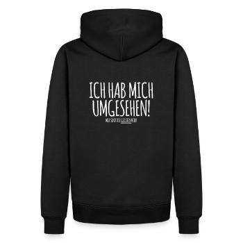 Drôle de T-shirt De Majorque - Drôle de rengaine vacances - Sweat à capuche Premium bio Homme - noir - Dos - Nico (187cm)