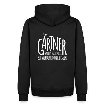 lustiges Gärtner Shirt - Geschenk für Gärtner - Männer Premium Bio Hoodie - Schwarz - Hinten - Nico (187cm)
