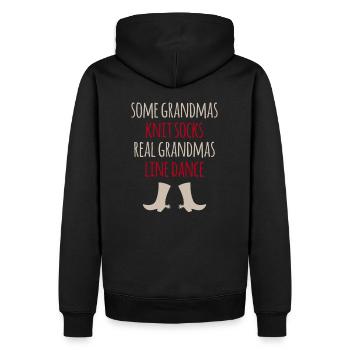 Linedance Line Dance Grand-mère Danse de couple Danse de couple - Sweat à capuche Premium bio Homme - noir - Dos - Nico (187cm)