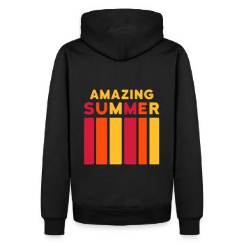 Amazing Summer (bar) - Men’s Premium Organic Hoodie - black - Back - Nico (187cm)