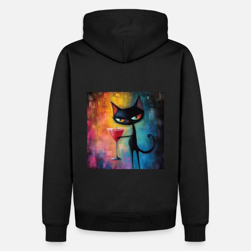 Der Charmeur der Bar - Männer Premium Bio Hoodie - Schwarz