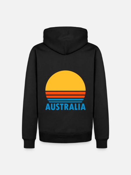 Australia (split sun) - Men’s Premium Organic Hoodie - black