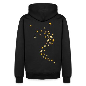 Herbst - Männer Premium Bio Hoodie - Schwarz - Hinten - Nico (187cm)