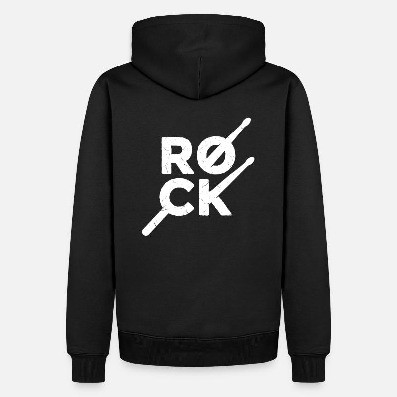 Rock grunge Design - Männer Premium Bio Hoodie - Schwarz