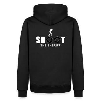 Photographes - Photographie - Sweat à capuche Premium bio Homme - noir - Dos - Nico (187cm)