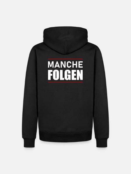 Manche folgen - Männer Premium Bio Hoodie - Schwarz