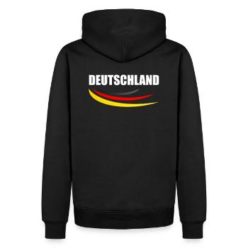 Allemagne - Sweat à capuche Premium bio Homme - noir - Dos - Nico (187cm)