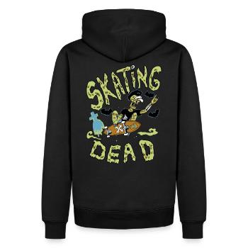 skatingdead - Sweat à capuche Premium bio Homme - noir - Dos - Nico (187cm)