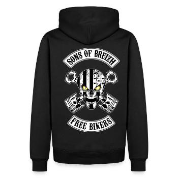 Sons of Breizh free bikers - Sweat à capuche Premium bio Homme - noir - Dos - Nico (187cm)