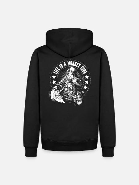 Monkey Bike - Men’s Premium Organic Hoodie - black