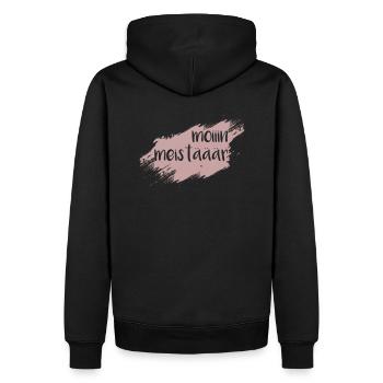moin meister meistär spruch - Männer Premium Bio Hoodie - Schwarz - Hinten - Nico (187cm)