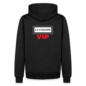La Chaume VIP - Sweat à capuche Premium bio Homme - noir - Dos - Nico (187cm)