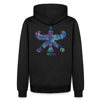Persian ancient eagle symbol - Men’s Premium Organic Hoodie - black - Back - Nico (187cm)