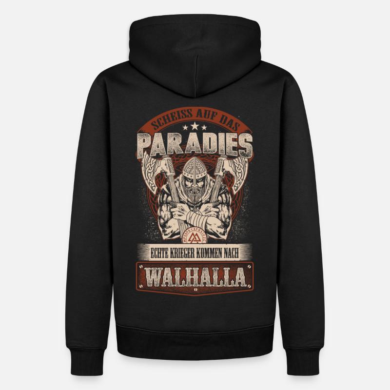 Auf nach Walhalla - Männer Premium Bio Hoodie - Schwarz