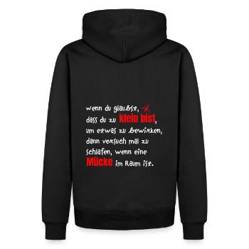 Protest, Demokratie, Klima, Politik, Widerstand - Männer Premium Bio Hoodie - Schwarz - Hinten - Nico (187cm)