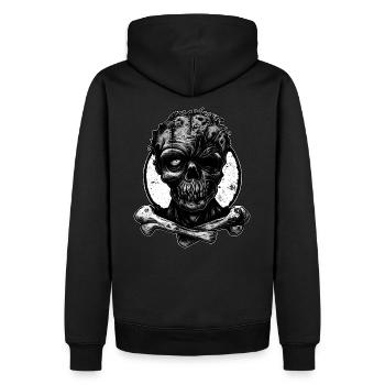 Dead Zombie Pirate - Men’s Premium Organic Hoodie - black - Back - Nico (187cm)