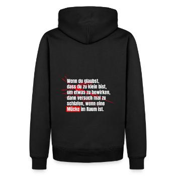 Protest, Demokratie, Klima, Politik, Widerstand - Männer Premium Bio Hoodie - Schwarz - Hinten - Nico (187cm)