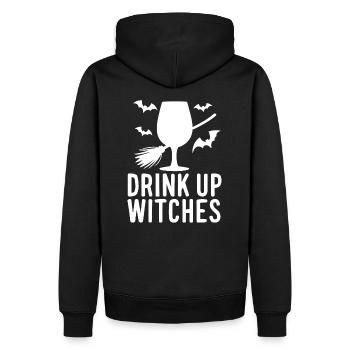Halloween Witches Saying Drink Up Witches - Men’s Premium Organic Hoodie - black - Back - Nico (187cm)