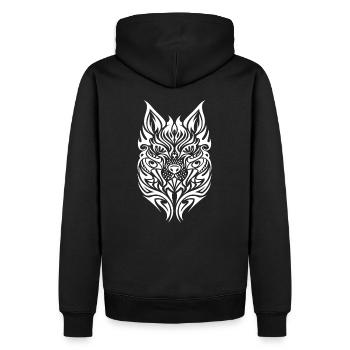 Chien Animal de compagnie Tribal Tattoo - Sweat à capuche Premium bio Homme - noir - Dos - Nico (187cm)