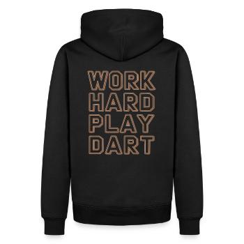 Travailler dur Jeu Fléchettes Fléchettes - Sweat à capuche Premium bio Homme - noir - Dos - Nico (187cm)