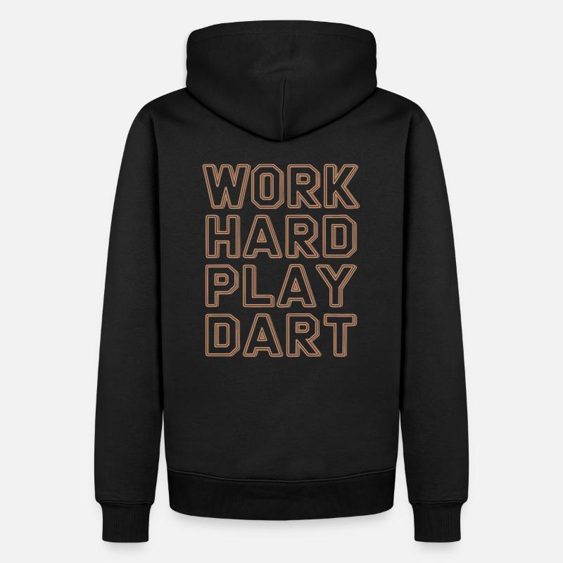 Travailler dur Jeu Fléchettes Fléchettes - Sweat à capuche Premium bio Homme - noir