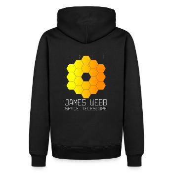 Télescope spatial James Webb - Sweat à capuche Premium bio Homme - noir - Dos - Nico (187cm)