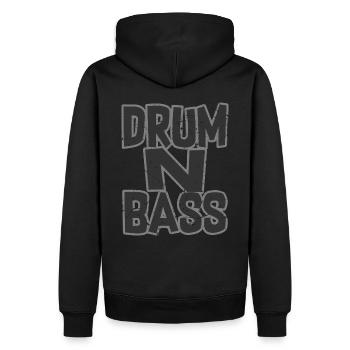 Drum n Bass DNB Dark Rework - Sweat à capuche Premium bio Homme - noir - Dos - Nico (187cm)