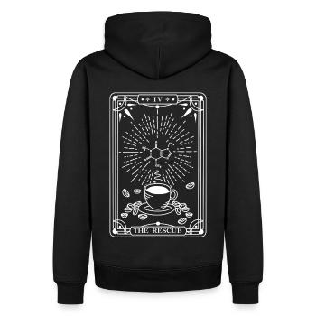 Le sauvetage (blanc) - Sweat à capuche Premium bio Homme - noir - Dos - Nico (187cm)