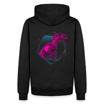 Allosaurus Dinosaurier - Männer Premium Bio Hoodie - Schwarz - Hinten - Nico (187cm)
