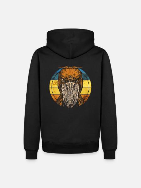 Schuhschnabel Vogel - Männer Premium Bio Hoodie - Schwarz