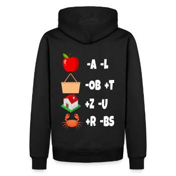 Unlösbares Rätsel - treibe alle in den Wahnsinn - Männer Premium Bio Hoodie - Schwarz - Hinten - Nico (187cm)