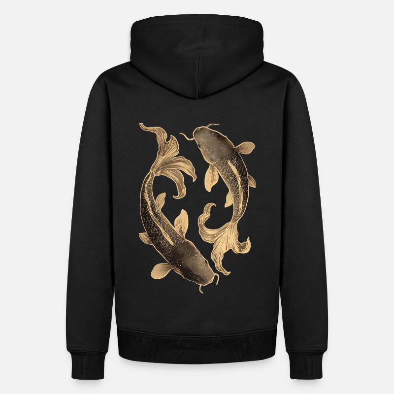Koi - Sweat à capuche Premium bio Homme - noir