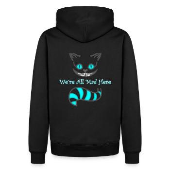 Nous sommes tous fous ici - chat - Sweat à capuche Premium bio Homme - noir - Dos - Nico (187cm)