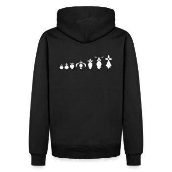 Brittany ermine - Men’s Premium Organic Hoodie - black - Back - Nico (187cm)